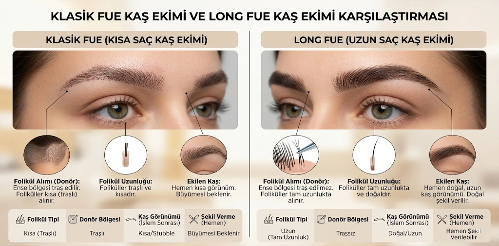 Klasik FUE ve Long FUE Farkları Nelerdir? Karşılaştırma