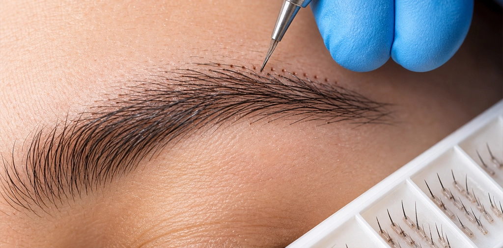 Wie viele Stunden dauert eine lange FUE-Augenbrauentransplantation? 5 Etappen